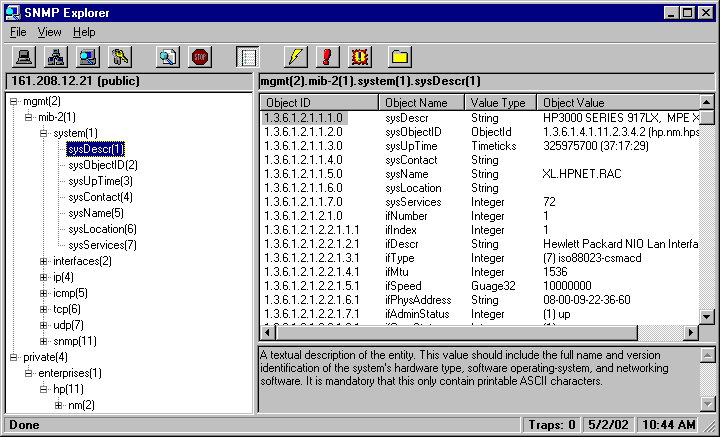 SNMP Explorer screen shot